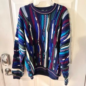 Vintage Cotton Traders Coogi-Style Multicolored Sweater